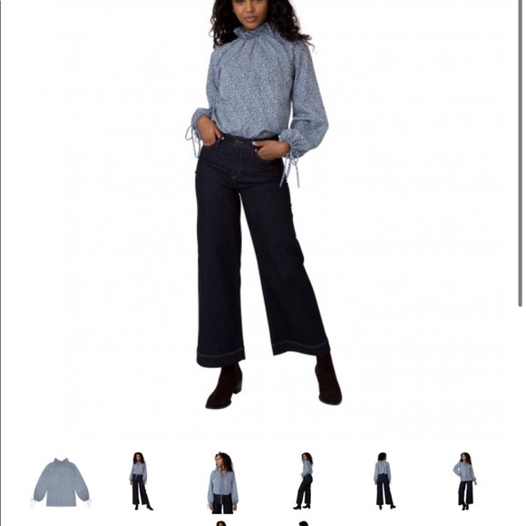 Ann Mashburn Ruffle Neck Alice Blouse Size Small - Picture 2 of 13